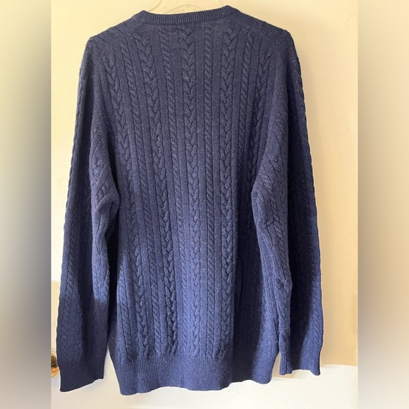 Rare Brooks Brothers 4 Ply Cashmere Navy Sweater XL - Picture 3 of 5